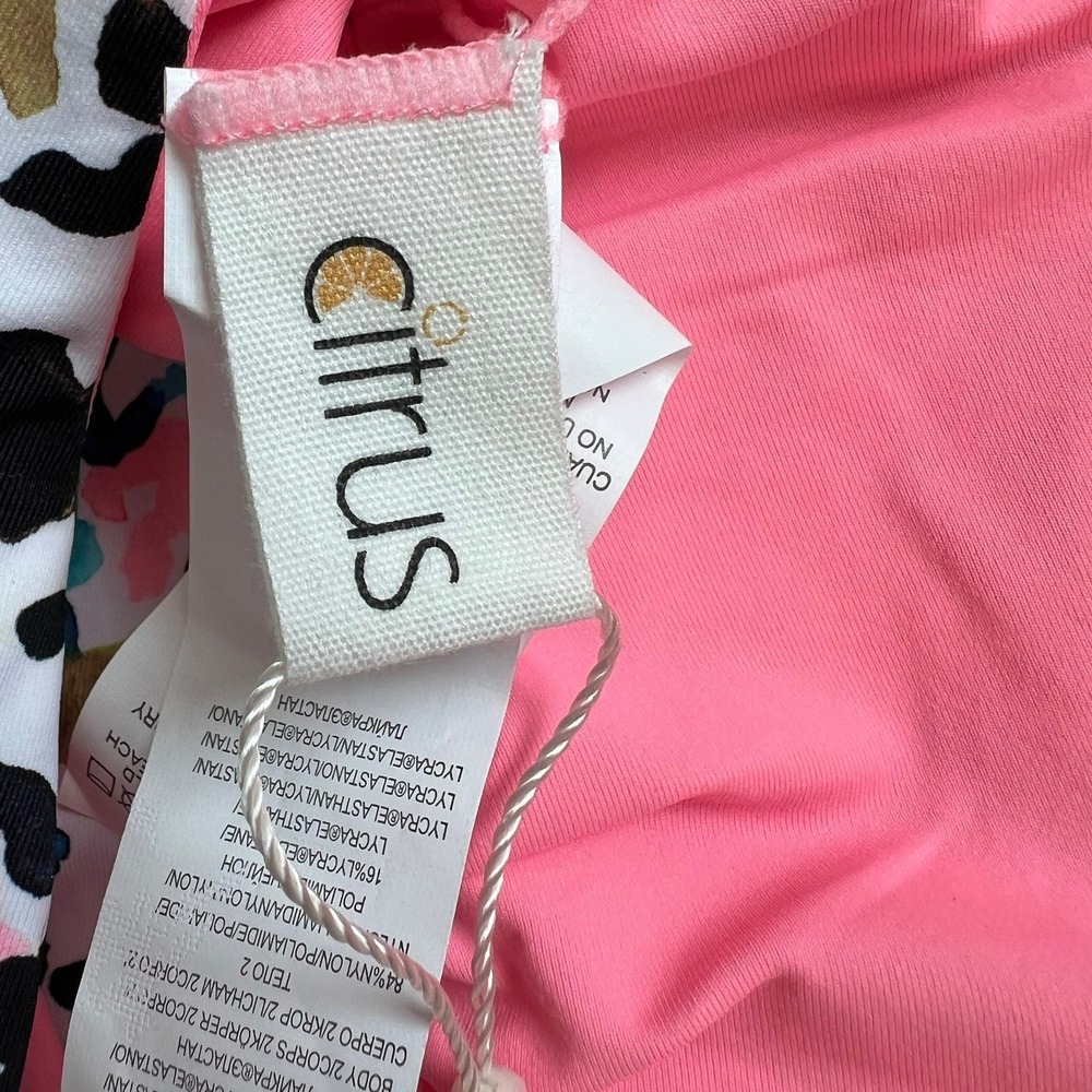 Citrus Bikini Top Reversible Womens Small Multicolor Animal Print CT2BL82 NWT - Picture 6 of 11